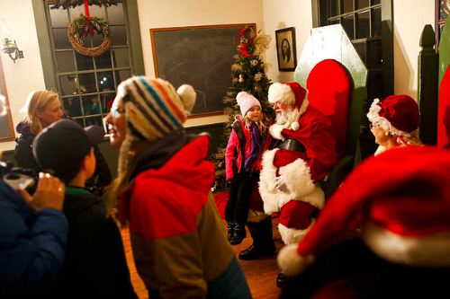 Kids Visit with Santa at Tree Lighting Ceremony