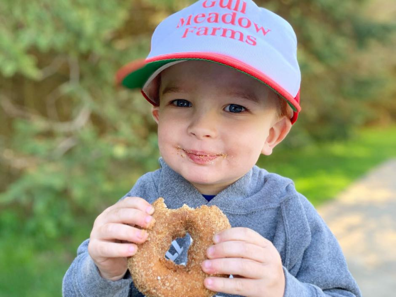 Boy with donut