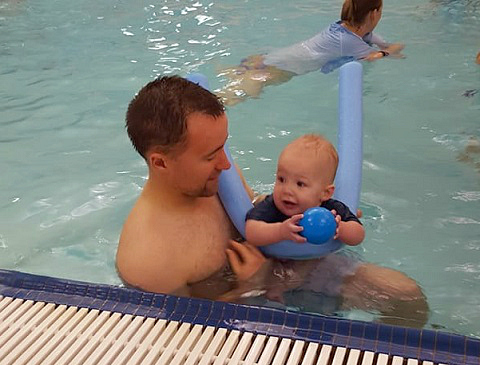 Swim Lessons with Infant and Parent