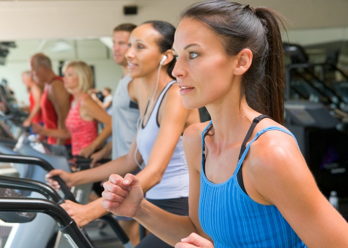 FItness Centers with childcare - Mom on treadmill