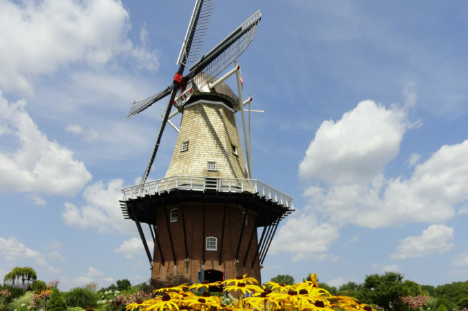 Windmill Island garden windmill