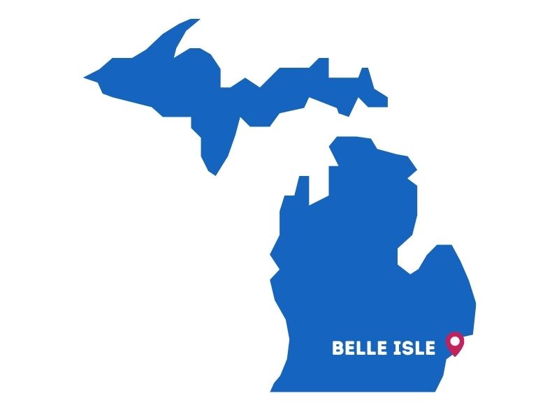 Belle Isle Detroit Map