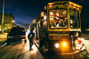 Holly Jolly Trolley Downtown Kalamazoo