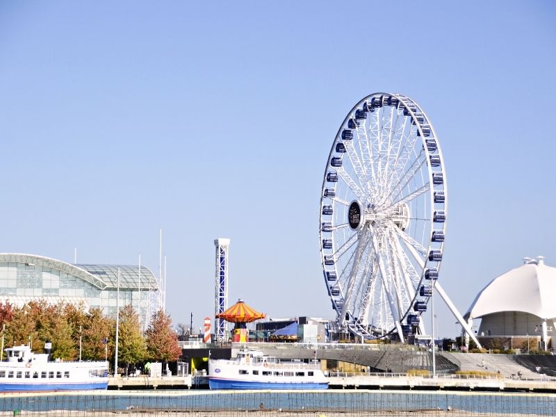 The Centennial Wheel at Navy Pier is an option on the C3 Chicago City Pass