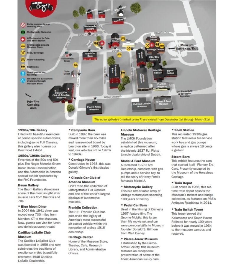 Gilmore Car Museum Map