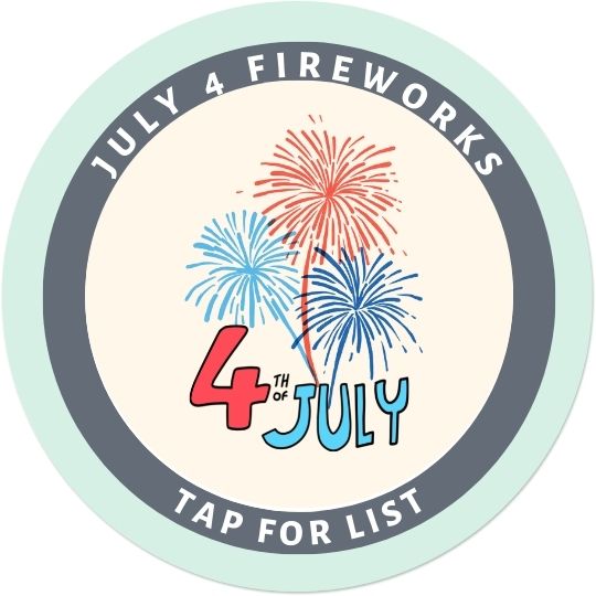 July 4 Fireworks Button