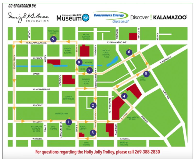 Holly Jolly Trolley Map 2022