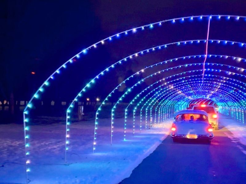 Drive Through the Lights at Gilmore Car Museum's Winter Wonderland