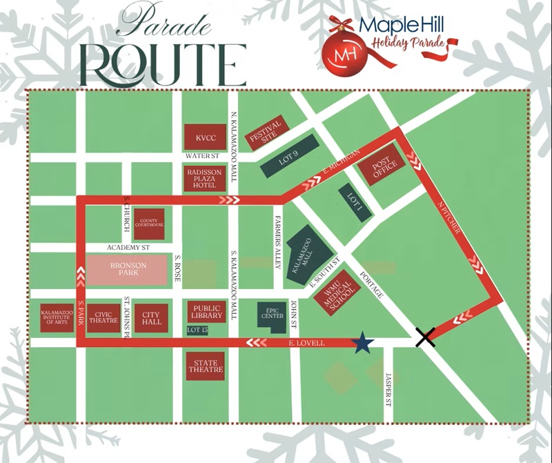 Maple Hill Holiday Parade 2025 Map