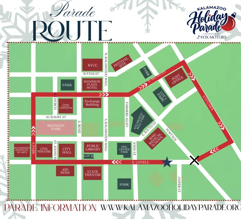 Kalamazoo Holiday Parade Route 2026