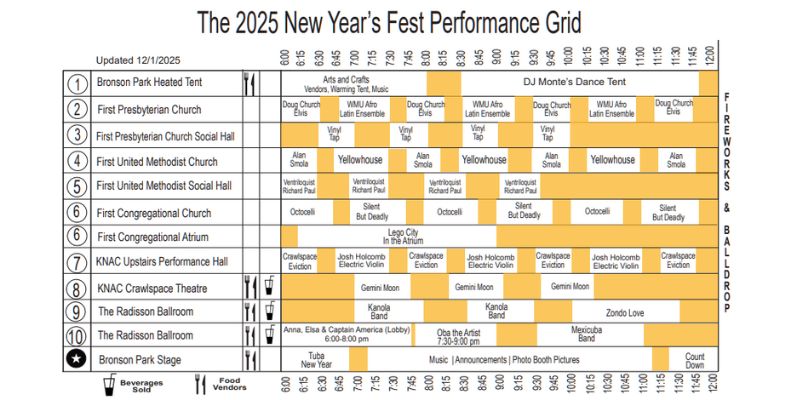New Year's Fest Grid 2025