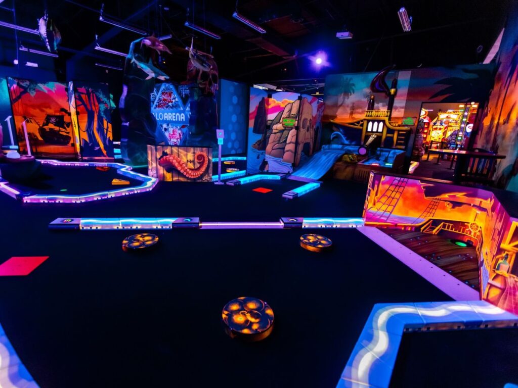 glow activities, glow events, Airway Fun Center, glow golf